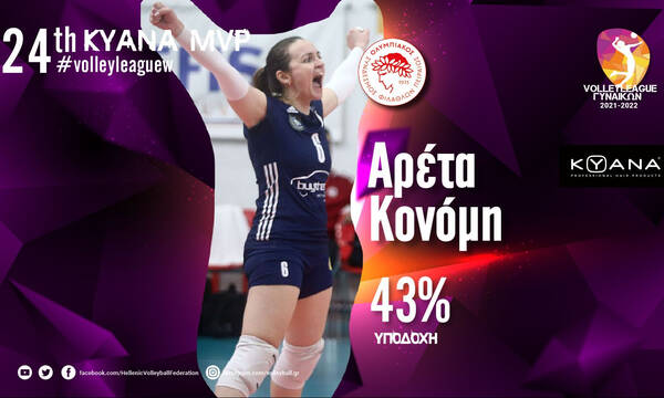 Volley League γυναικών – MVP η Κονόμη: «Στόχος είναι το πρωτάθλημα»