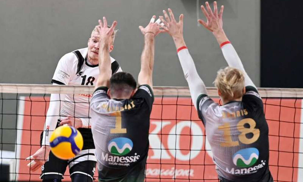 Volley League Ανδρών: «Ίδρωσε» αλλά πέρασε ο ΠΑΟΚ από τη Νέα Σμύρνη, 3-1 τον Μίλωνα