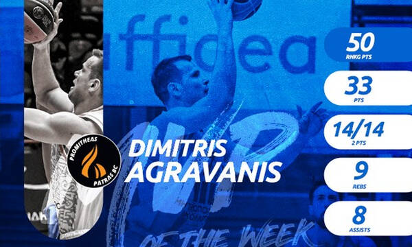 ΕΣΑΚΕ: MVP of the Week o ρέκορντμαν Δημήτρης Αγραβάνης!