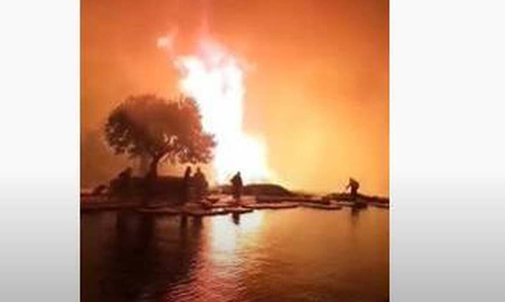 Φωτιά στο Κρανίδι: Συγκλονιστικό βίντεο – Η στιγμή που το ξενοδοχείο παραδίδεται στις φλόγες