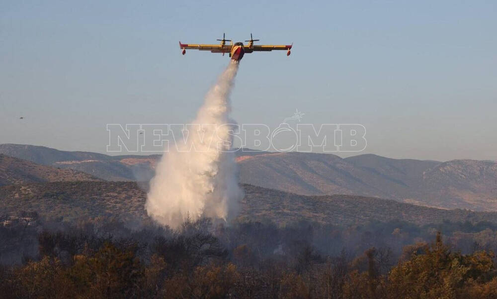 Σε εξέλιξη η φωτιά στη Μάνδρα, δύο προσαγωγές - Συγκλονιστικές φωτογραφίες από το πύρινο μέτωπο