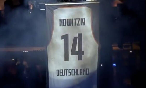 Eurobasket 2022: Ανατριχίλα με Νοβίτσκι στην Κολωνία στην απόσυρση της φανέλας με το «14»!