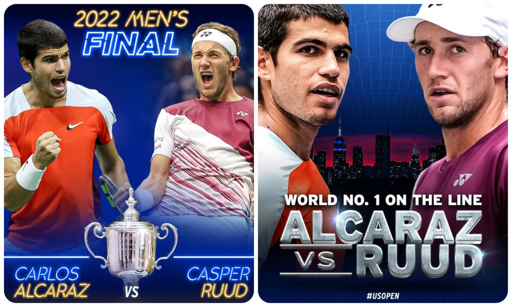 US Open: Κάρλος Αλκαράθ vs Κάσπερ Ρουντ για το παρθενικό τους Grand Slam και το Νο 1 του κόσμου