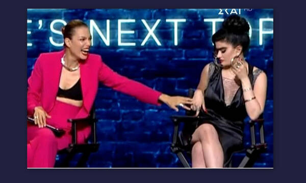 GNTM: Η επική αντίδραση της Χατζηπαντελή όταν την άγγιξε η Καγιά