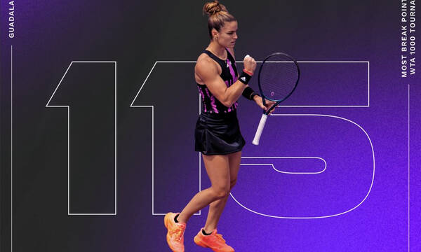 «Βράχος» η Μαρία Σάκκαρη: Ρεκόρ «σβησίματος» break point σε WTA 1000 τουρνουά για το 2022!