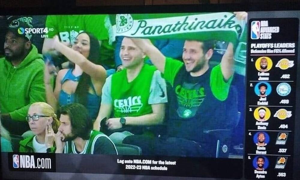 Φίλαθλος ύψωσε κασκόλ του Παναθηναϊκού στα playoffs του NBA