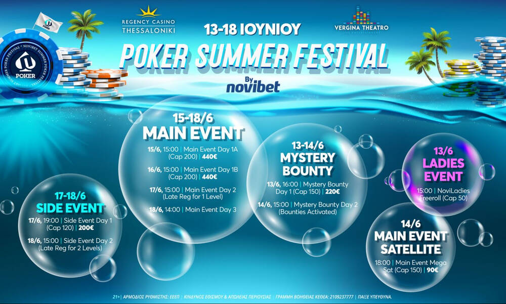 Novibet Poker Summer Festival: Εκκίνηση αύριο με Ladies Freeroll και Mystery Bounty!