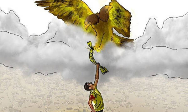 Από τη Νέα Φιλαδέλφεια στον ουρανό: Το συγκλονιστικό σκίτσο για τη δολοφονία του 29χρονου Μιχάλη