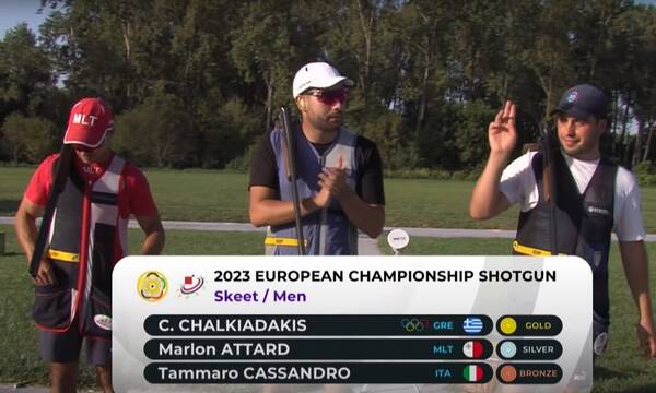 Πρωταθλητής Ευρώπης στη σκοποβολή ο Χαλκιαδάκης, προκρίθηκε στους Ολυμπιακούς Αγώνες!