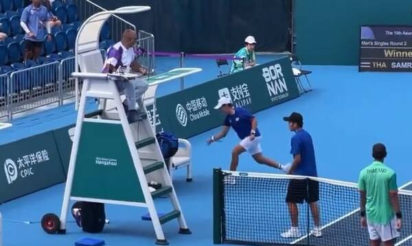 Τένις: Viral το τρομακτικό ξέσπασμα από τον Νοτιοκορεάτη Κουόν στην Κίνα (vid)