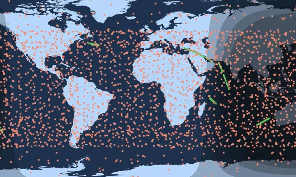 Εντυπωσιακό βίντεο: Οι 5.000 δορυφόροι του Έλον Μασκ γύρω από τη Γη