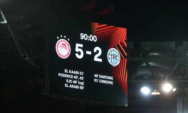 Europa League, Ολυμπιακός-Μπάτσκα Τόπολα 5-2: Ξέσπασε και τη σκόρπισε! 