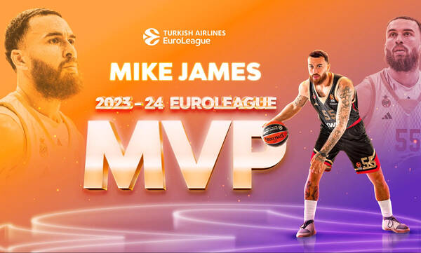 Euroleague: MVP της σεζόν ο Μάικ Τζέιμς