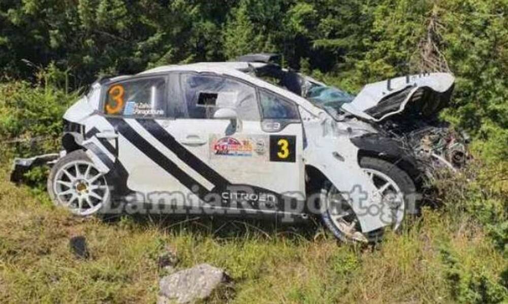 Ράλλυ Φθιώτιδας: Αγωνιστικό αυτοκίνητο βγήκε εκτός δρόμου - Ένας τραυματίας