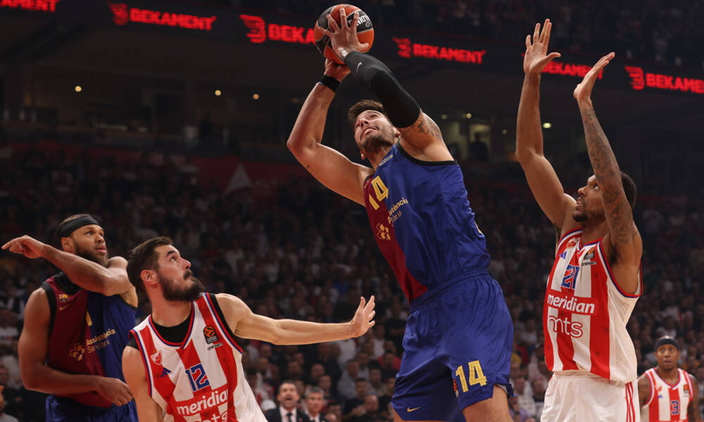 Euroleague: Η Μπαρτσελόνα ανάγκασε τον Ερυθρό Αστέρα στην πρώτη του ήττα - Η βαθμολογία