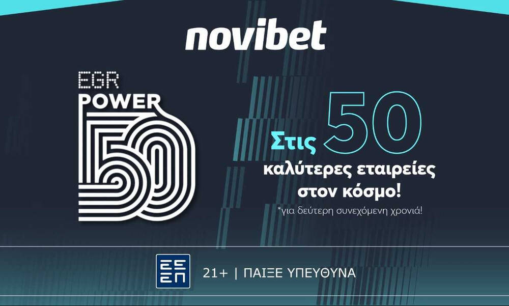 Novibet: Στις 50 καλύτερες εταιρείες του κλάδου παγκοσμίως