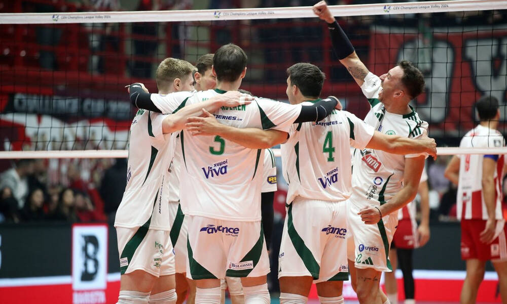 Volley League: Ένα βήμα από τον τίτλο ο Παναθηναϊκός, νίκησε στου Ρέντη τον Ολυμπιακό