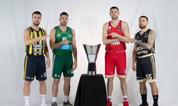 Euroleague Final Four 2025: Φωτογραφήθηκαν με την κούπα οι αρχηγοί των ομάδων