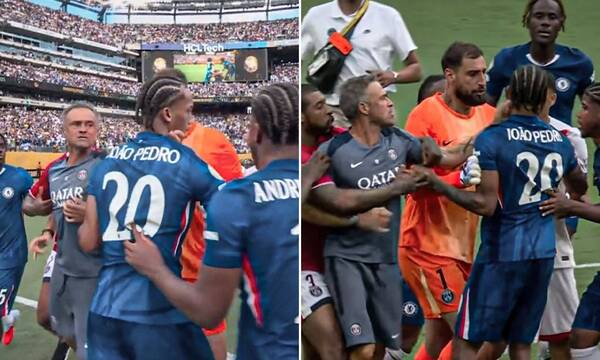 Σύρραξη στον τελικό Τσέλσι - Παρί: Ο Λουίς Ενρίκε χτύπησε τον Ζοάο Πέδρο - Δείτε βίντεο