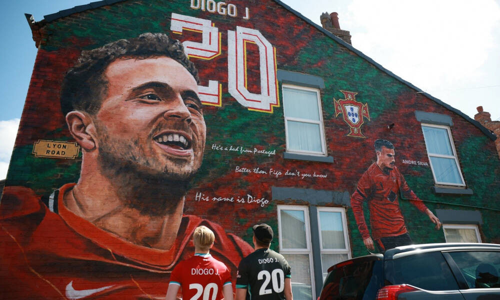 Συγκινητική τοιχογραφία στη μνήμη του Ντιόγκο Ζότα και του Αντρέ Σίλβα