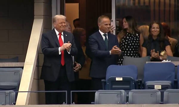 Έφτασε στο Arthur Ashe Stadium για τον τελικό του US Open ο Ντόναλντ Τραμπ