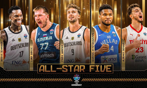Eurobasket 2025: Η καλύτερη πεντάδα του τουρνουά – Δε γινόταν να λείπει ο Γιάννης Αντετοκούνμπο