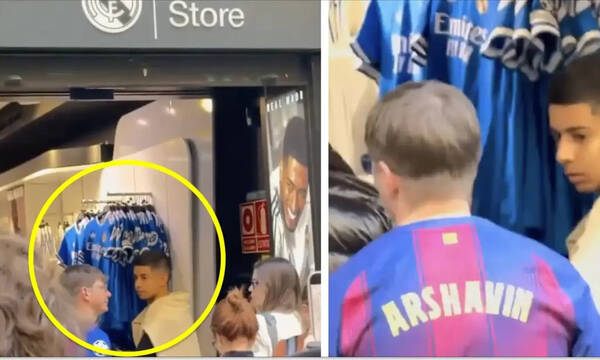 Ο Αρσάβιν πήγε στην μπουτίκ της Ρεάλ στη Μαδρίτη με τη φανέλα της Μπαρτσελόνα