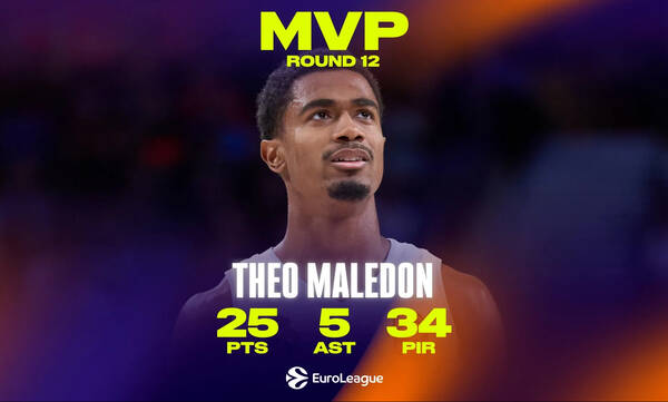 Euroleague: MVP της 12ης αγωνιστικής ο Μαλεντόν