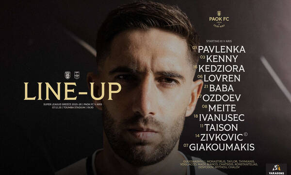 ΠΑΟΚ – Άρης: Ιβανούσετς βασικός, στον πάγκο ο Κωνσταντέλιας