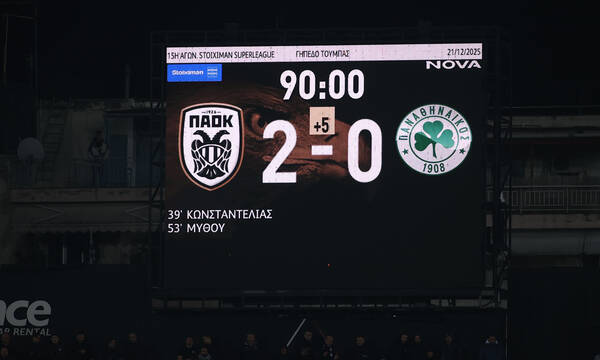 ΠΑΟΚ - Παναθηναϊκός 2-0: Τα γκολ του ντέρμπι