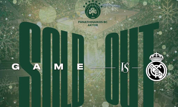 Ασταμάτητη «τρέλα» για τον Παναθηναϊκό AKTOR: Sold Out και το ματς με τη Ρεάλ Μαδρίτης!