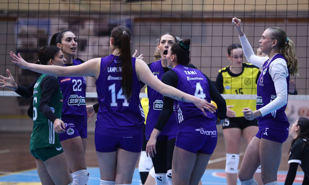 Volley League Γυναικών: Εύκολα «διπλά» οι αιώνιο, στο tie break ο Πανιώνιος τον ΠΑΟΚ