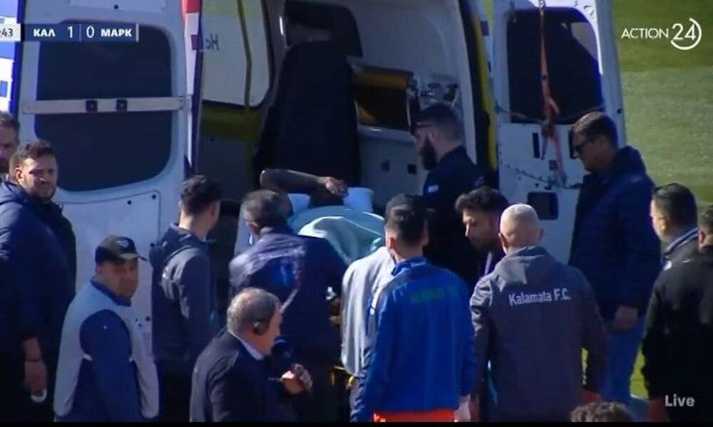 Αποχώρησε με ασθενοφόρο ο Σεμπά κατά τη διάρκεια του αγώνα Καλαμάτα – Μαρκό