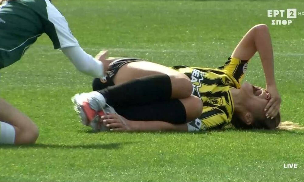 Ποδόσφαιρο γυναικών: Σοκαριστικός τραυματισμός για την Στεφάτου της ΑΕΚ