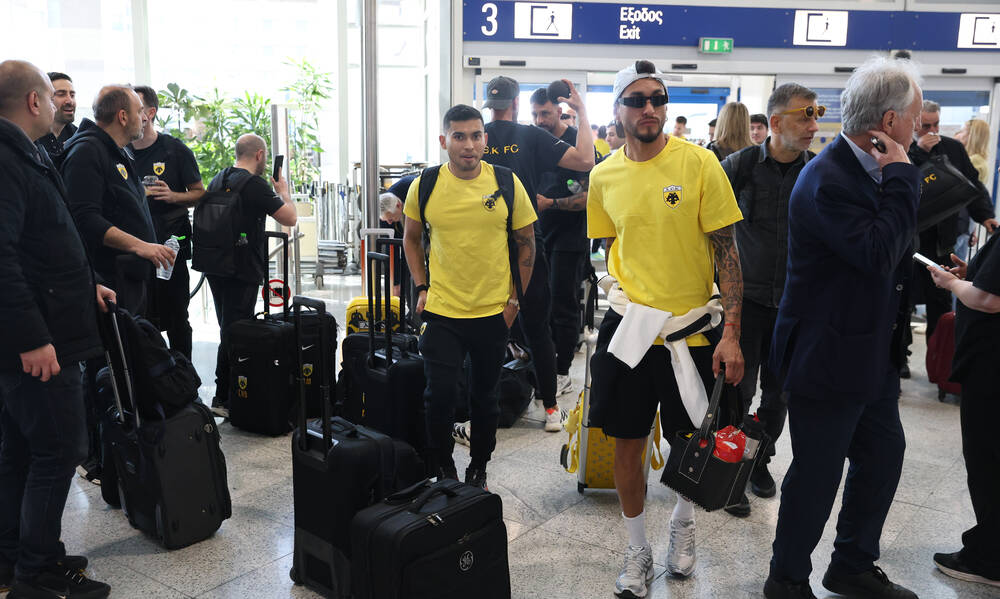 Ράγιο Βαγιεκάνο – ΑΕΚ: Οι «κιτρινόμαυροι» αναχώρησαν για τη Μαδρίτη (video+pics)