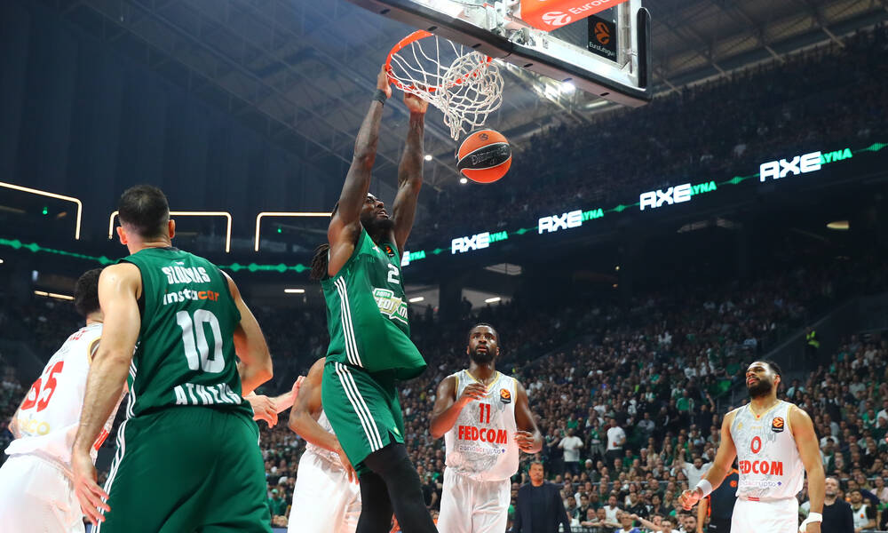 Παναθηναϊκός AKTOR - Μονακό: Η καρφωματάρα Λεσόρ που ξεσήκωσε το Telekom Center Athens