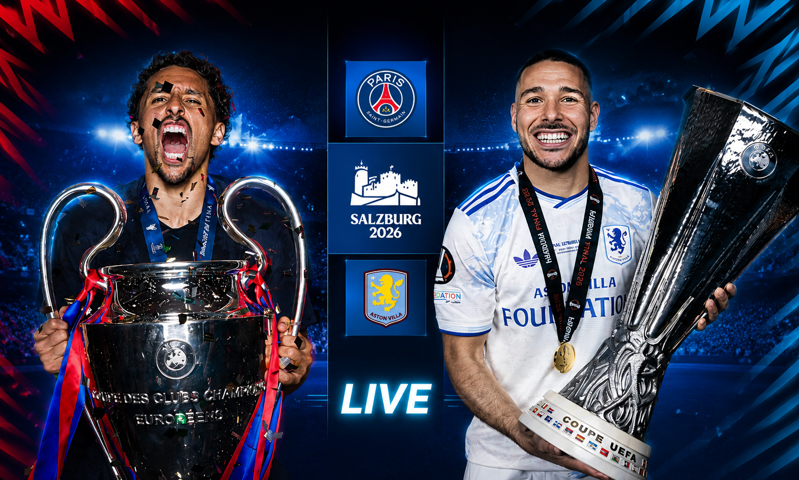 LIVE Παρί Σεν Ζερμέν – Άστον Βίλα: Ο αγώνας του UEFA Super Cup