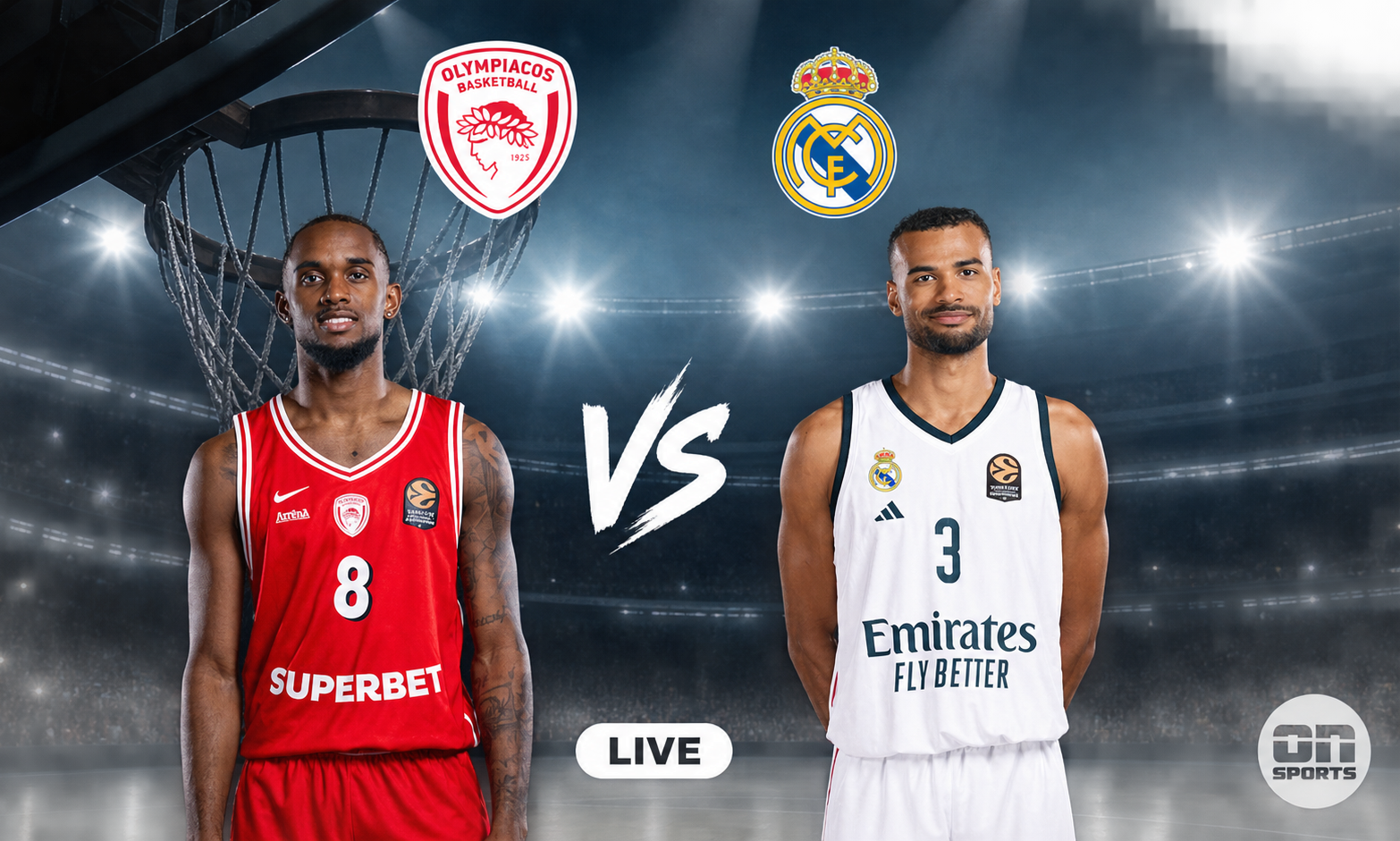 LIVE: Ο τελικός του EuroLeague Super Cup ανάμεσα σε Ολυμπιακό και Ρεάλ Μαδρίτης
