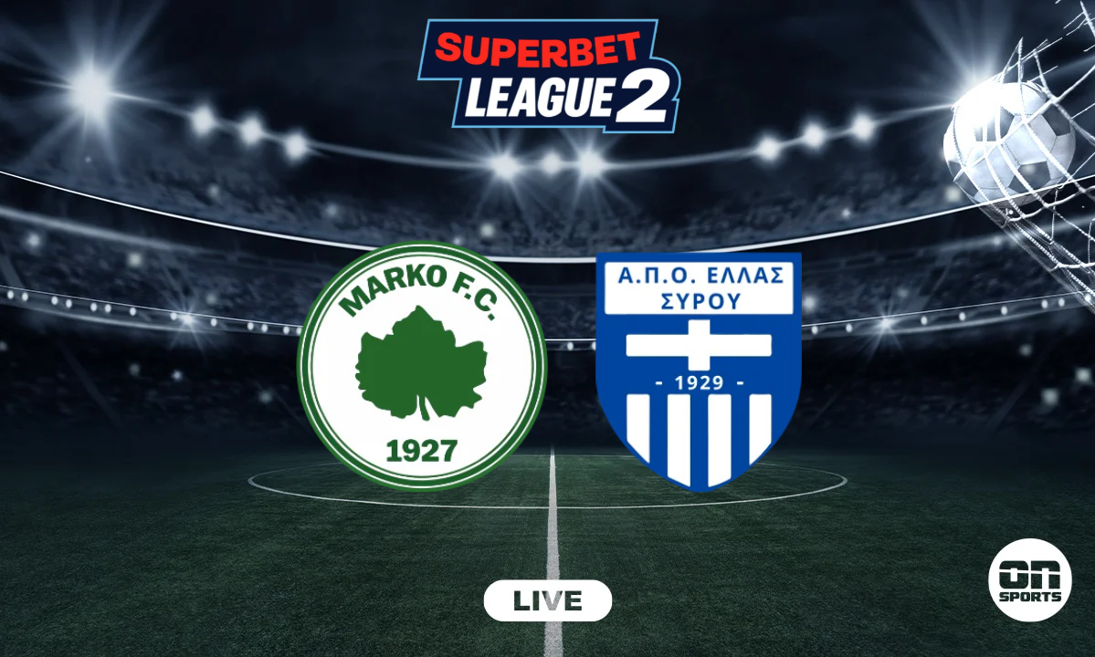 LIVE Μαρκό - Ελλάς Σύρου: Η αναμέτρηση για την 7η αγωνιστική της Superbet League 2