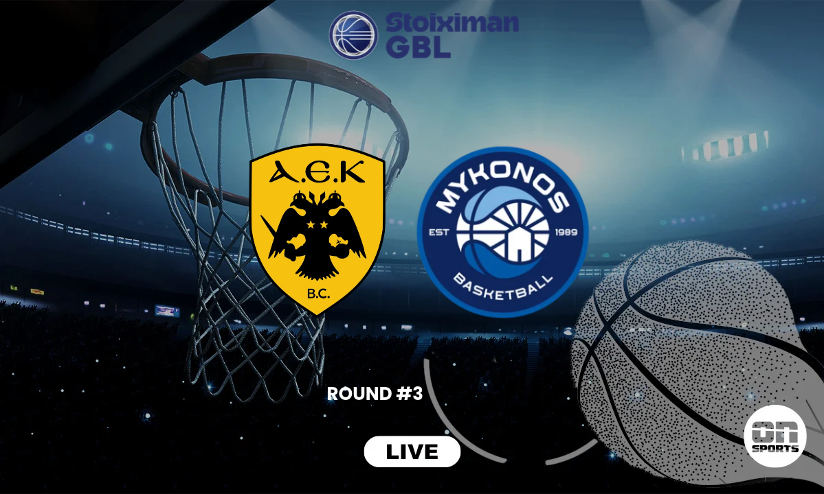 LIVE ΑΕΚ - Μύκονος: Η «μάχη» της Ένωσης με τους Νησιώτες στη SUNEL Arena για την GBL